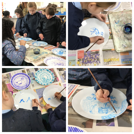 Year 2 and their Willow Pattern plates